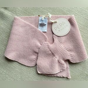 Pepa London Scarf Kids’ 100% Wool Knitted Merino Wool Winter Scarf Pink NWT